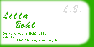 lilla bohl business card